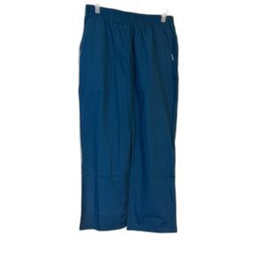 #001 - 2 Pocket Landau Classic Fit Essentials. PXL. Caribbean Blue Scrub Pants.
